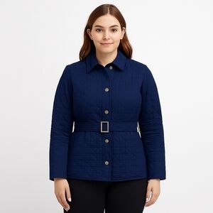 Tommy Hilfiger Classic Quilted Barn Chore Preppy Office Midweight Coat - Women's